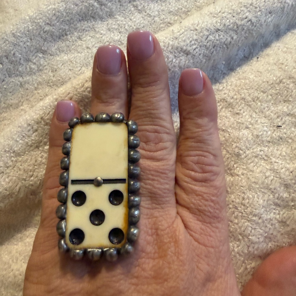 Vintage Domino Statement Ring - image 1